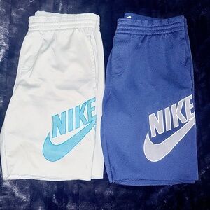 Nike Athletic Shorts - Light Gray and Dark Blue